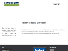 Tablet Screenshot of blairmetals.co.uk